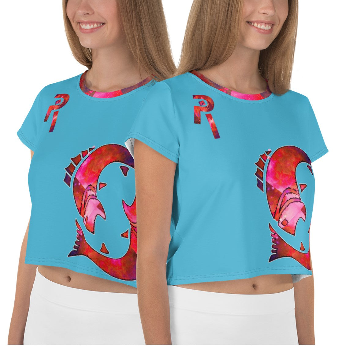turquoise-girls-cropped-top-graphic-tee-pisces-zodiac-wickedyo3